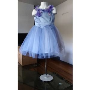 Girls 3 princess MONSOON butterfly tutu dress blue